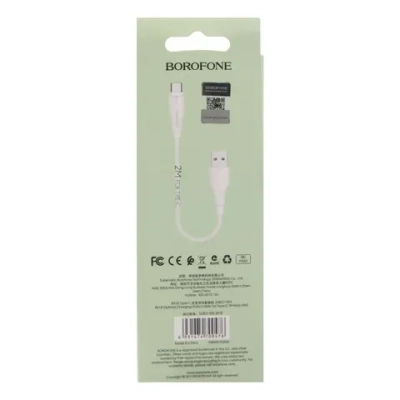 Кабель Borofone BX18 USB-Type-C 3A 2м PVC White
