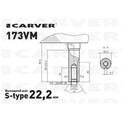 Двигатель бензиновый "CARVER" 173VМ (4,9 л.с., вертикальный вал)