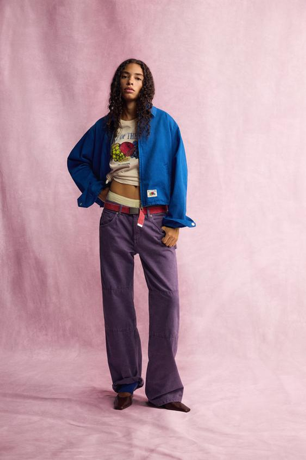ZARA - FRUIT OF THE LOOM™ КУРТКА НА МОЛНИИ, ЯРКО-СИНИЙ