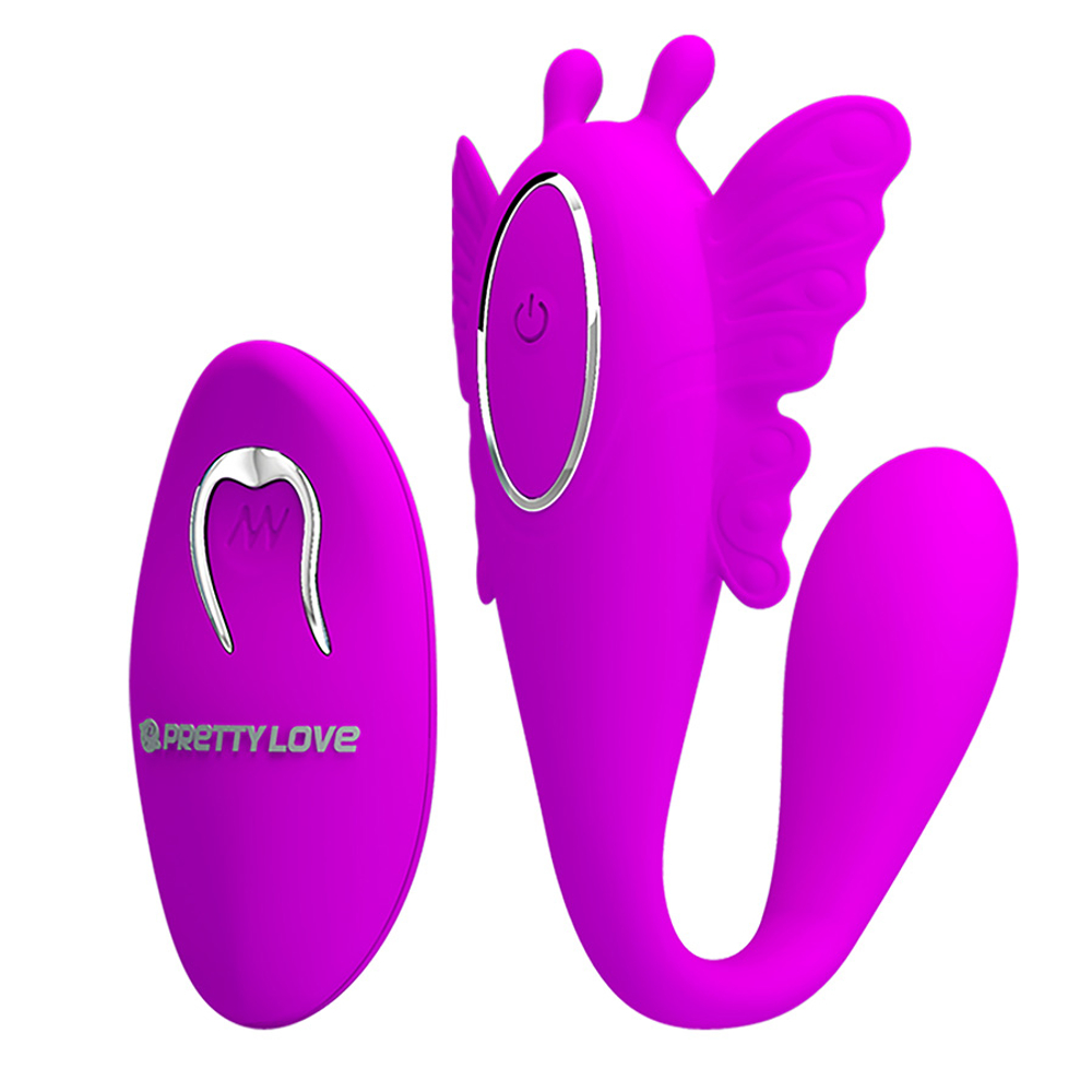 Лиловый вибратор для пар с пультом ДУ Pretty Love Partner Vibrator Chimera BI-014824W