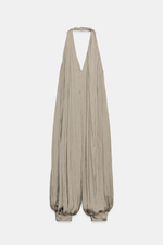 АТЛАСНЫЙ КОМБИНЕЗОН С ГОРЛОВИНОЙ ХАЛТЕР — ZW COLLECTION — ZARA