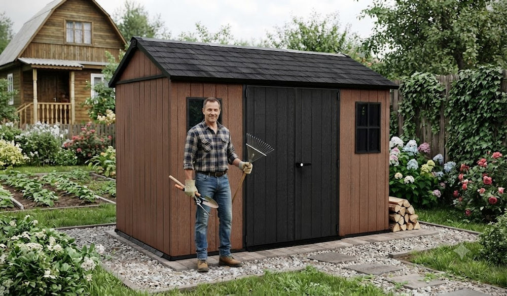 Пластиковый хозблок Keter Newton Plus 1175 brown