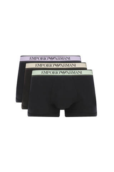 Трусики-боксеры 3шт. Emporio Armani - черный(111357 4R717)