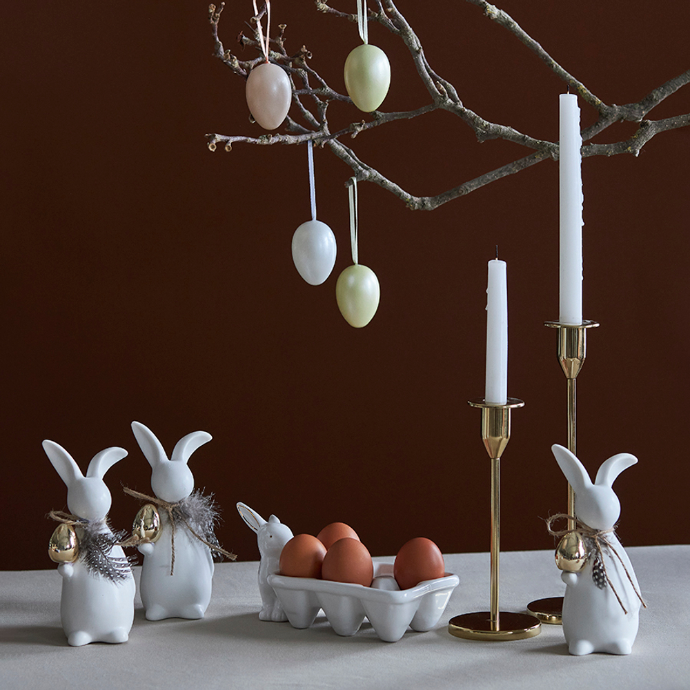 Декор пасхальный из фарфора easter bunny из коллекции essential, 7,7х6,9x17 см