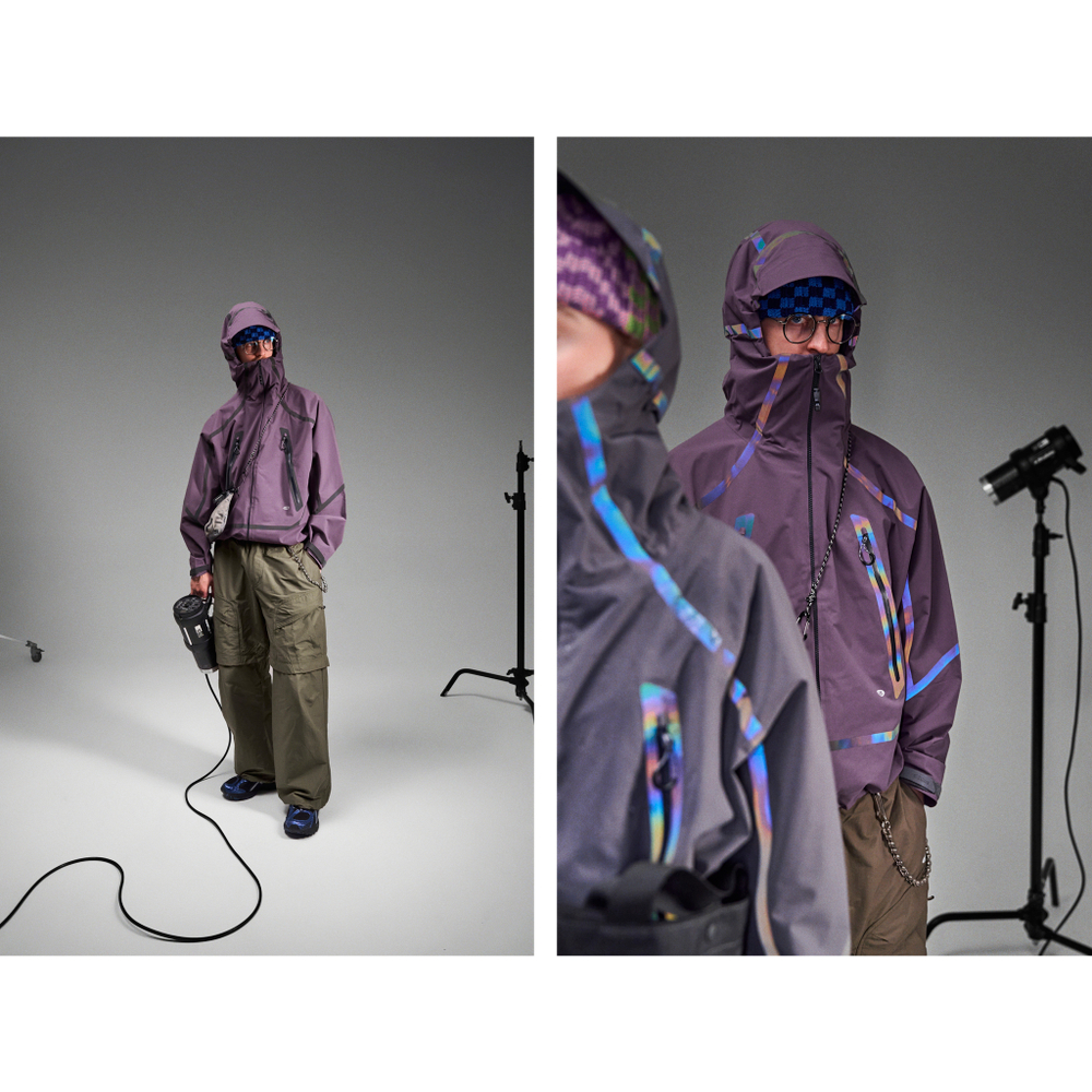 Куртка Nothomme Blue Outdoor Reflective Jacket "Purple Gray"