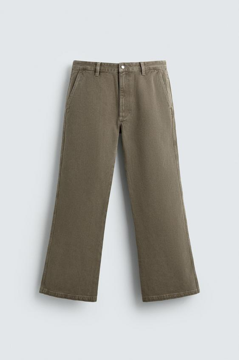 ZARA ДЖИНСЫ CHINO WIDE FLARE FIT, ОХРА