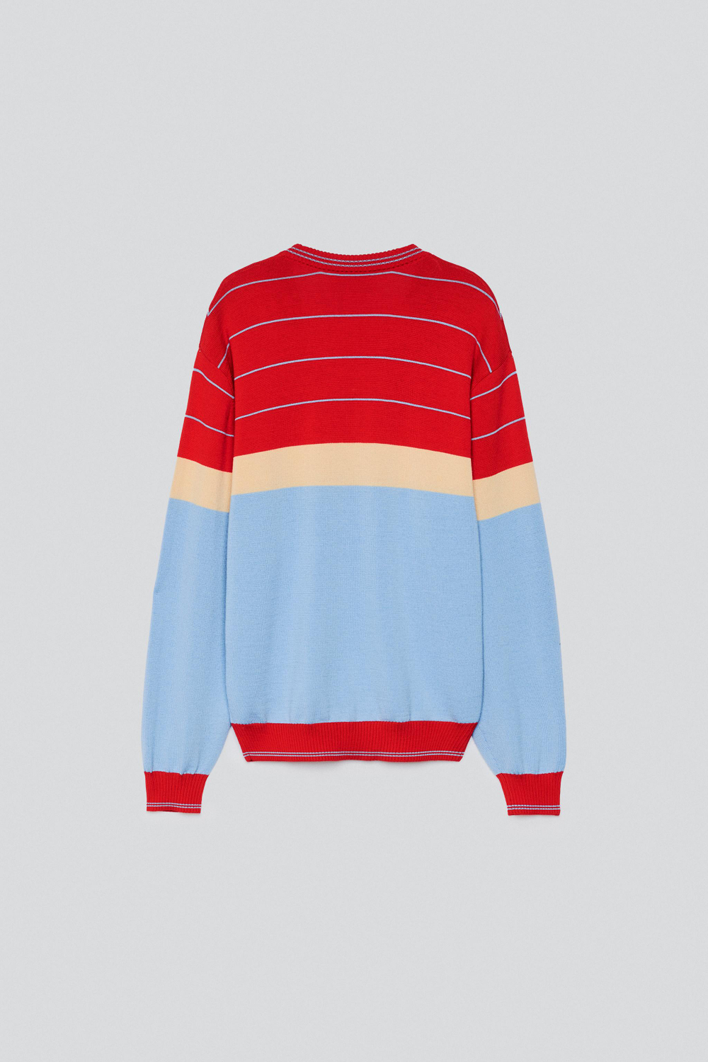 ZARA X BAISI GUADAGNINO ЖАККАРДОВЫЙ СВИТЕР, КРАСНЫЙ