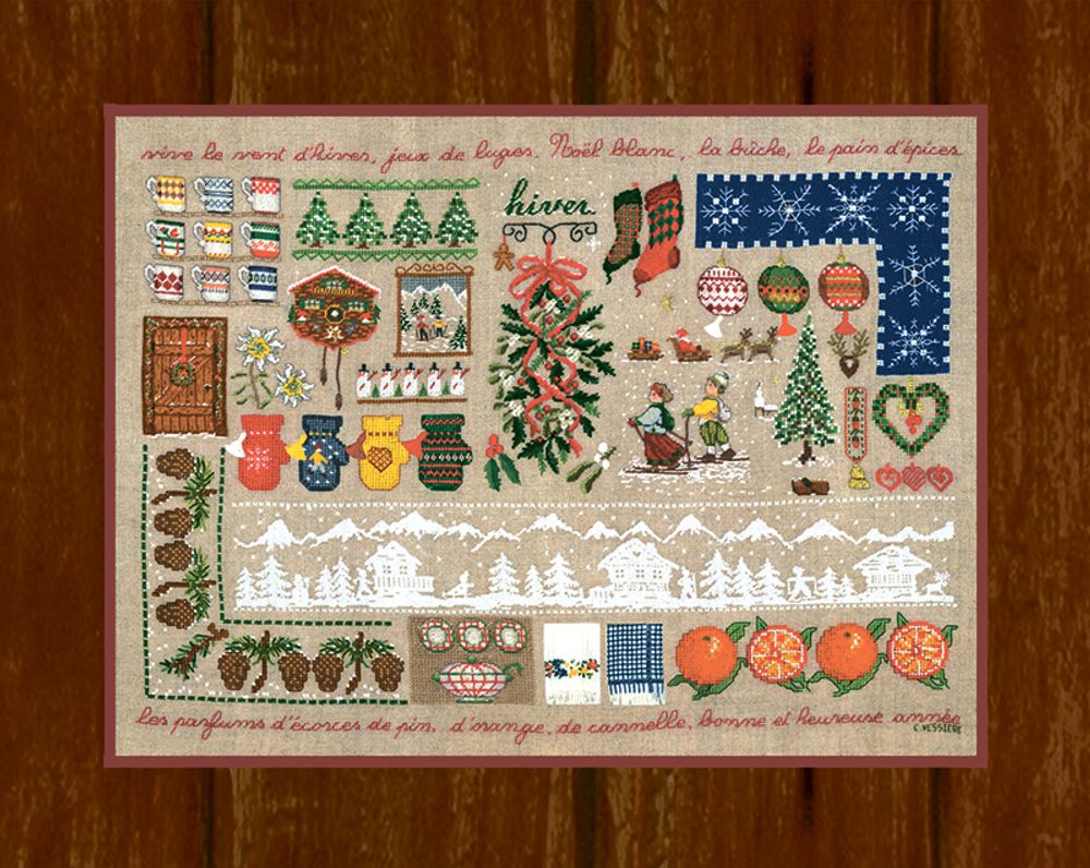 Набор для вышивания нитками Le Bonheur des Dames, Hiver (Зима), 30х40 см