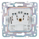 SKANDY Розетка 1-местная с заземлением с защитными шторками и крышкой 16А IP44 SK-R11B бежевый IEK