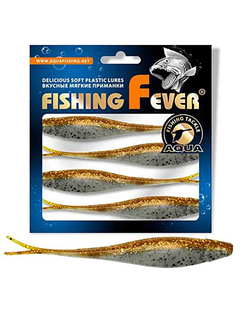 Мягкая силиконовая приманка риппер для дроп-шота AQUA FishingFever BOSS