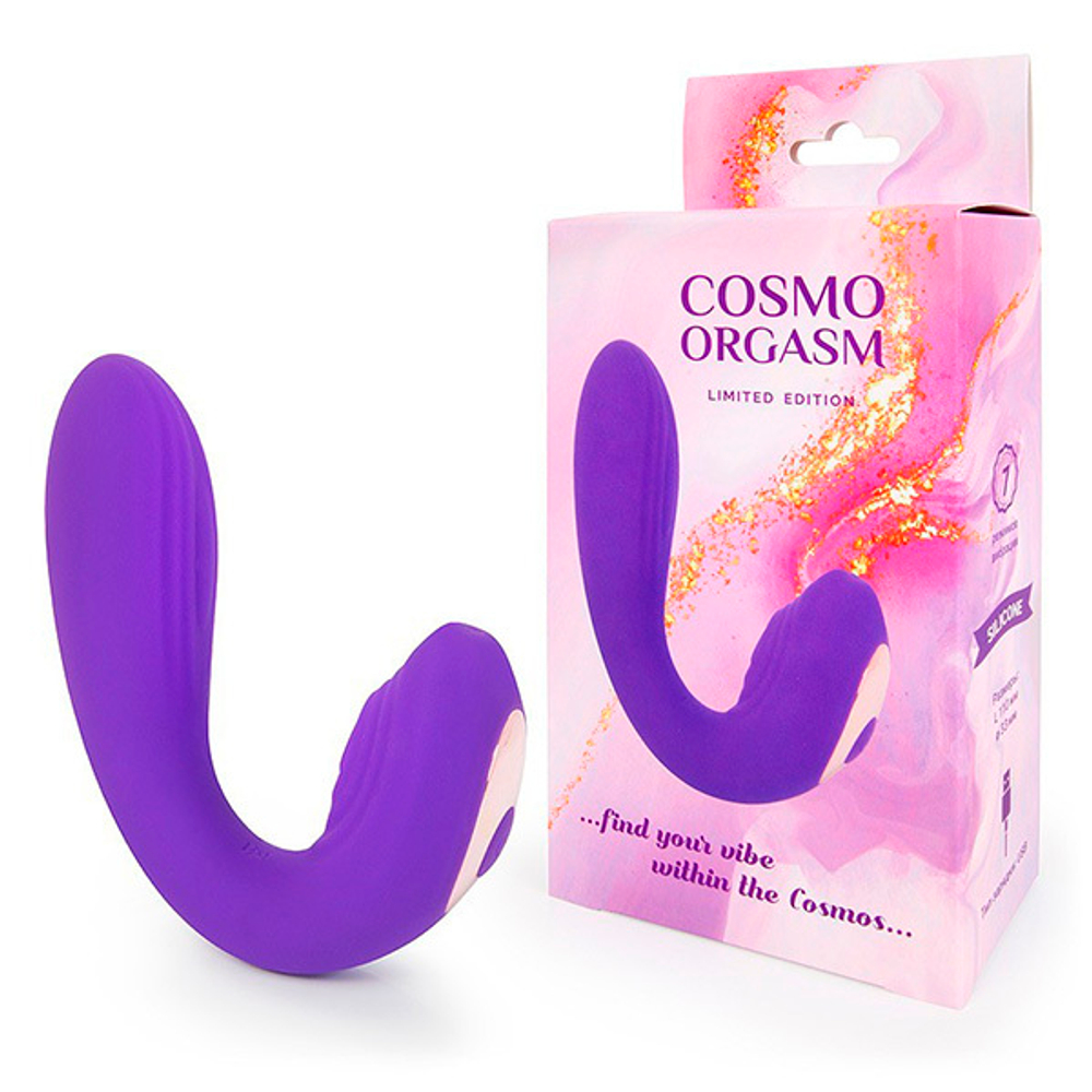 Фиолетовый вибромассажер 18см Bior Toys Cosmo Orgasm CSM-23164
