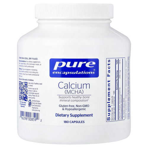 Pure Encapsulations, кальций (MCHA), 180 капсул (250 мг в 1 капсуле)