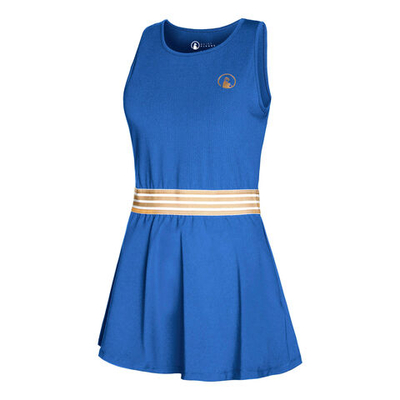 Женская теннисное платье Quiet Please Retro Champions Dress Women - Blue, Multicoloured