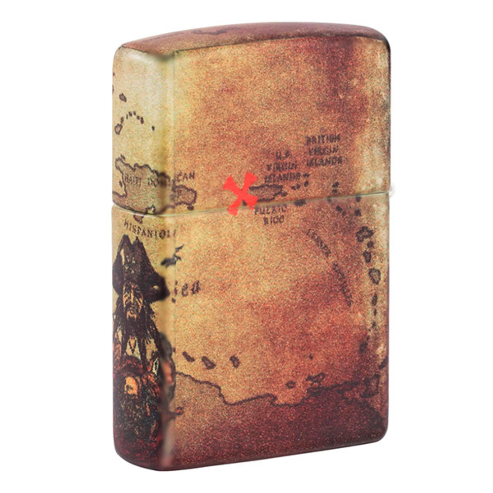 Зажигалка Zippo Pirate Ship с покрытием White Matte