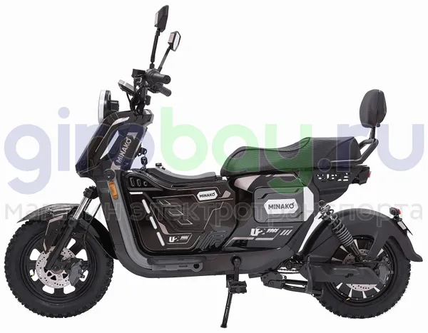 Электроскутер MINAKO U2 PRO 1500W (60V/45Ah) - Чёрный фото №4