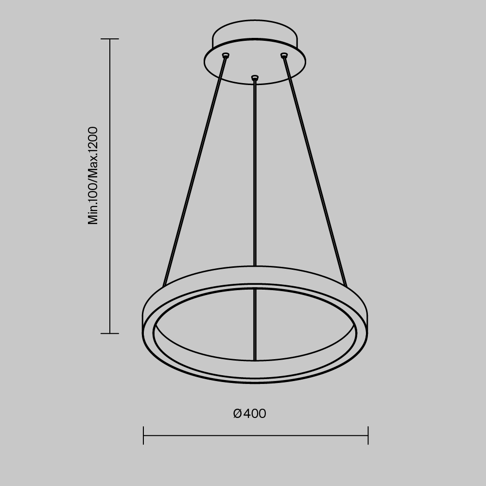 Подвесной светодиодный светильник Maytoni Rim MOD058PL-L22BK