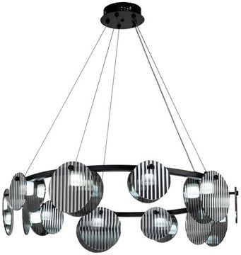 Люстра подвесная LED 50W 3000К-6000К 4008/02/10P чёрный/дымчатый Relux Stilfort