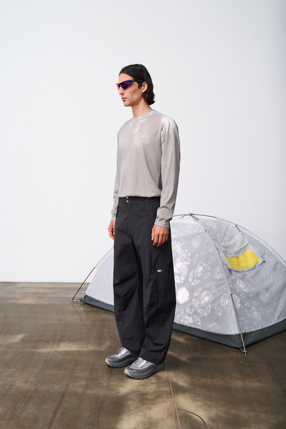 Брюки Blue Monte Machete Geometric Trousers “Black Gray”