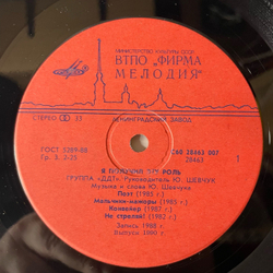 Винтажная виниловая пластинка LP ДДТ DDT, Я Получил Эту Роль (СССР 1990)