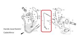 22870-KZZ-900. CABLE COMP., CLUTCH. Honda CRF250L CRF250M (2012-2016)