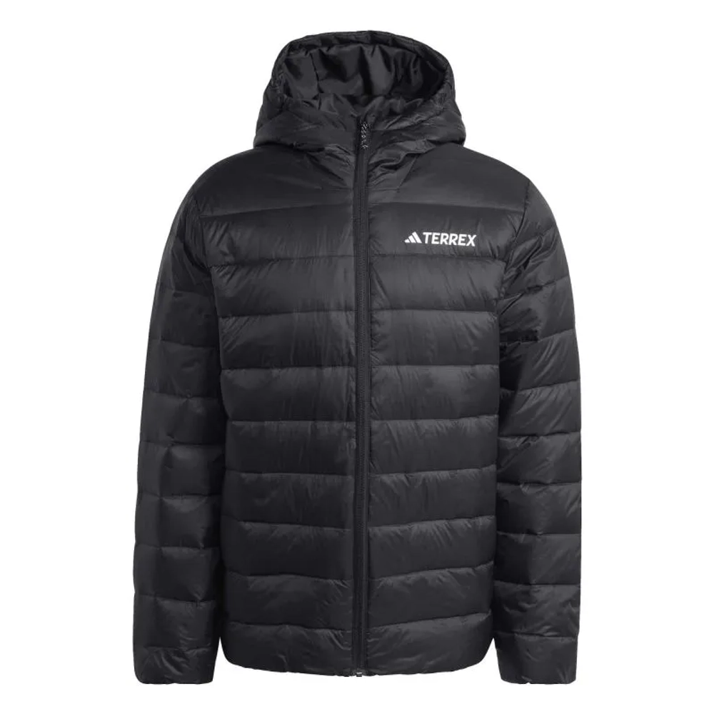 Мужская теннисная куртка Adidas Multi Essentials Down Hooded - black