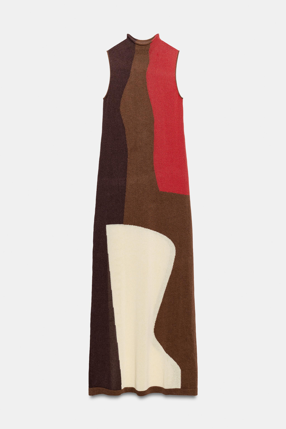 ТРИКОТАЖНОЕ ПЛАТЬЕ В СТИЛЕ COLOR BLOCK — ZARA