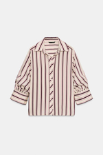 РУБАШКА В ПОЛОСКУ С РУКАВАМИ 3/4 — ZARA