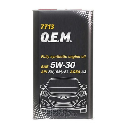 Масло моторное MANNOL 5W-30 OEM for Korean Cars SN 4л. METALL