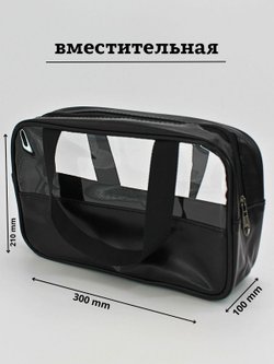 Косметичка с прозрачным окном, цвет черный (С0031-317)