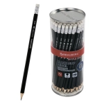 Карандаш чернографитный BRAUBERG "Style PRO", 1 шт., HB, с ластиком, корпус черный