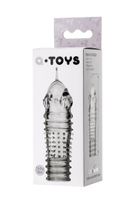 Прозрачная насадка на пенис TOYFA A-Toys с расширенной головкой - 15,3 см. (Цвет: прозрачный)