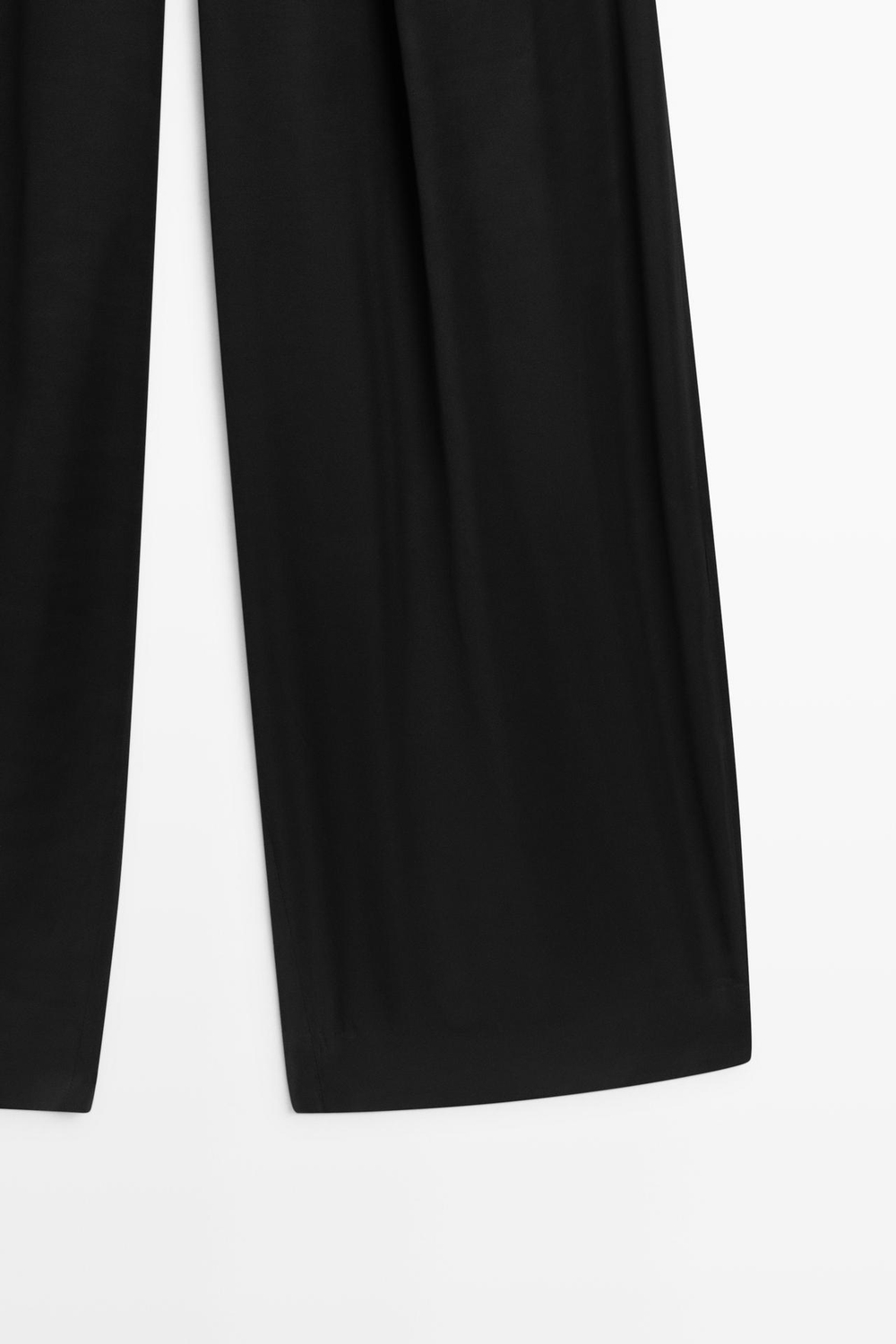 Massimo Dutti Широкие брюки с поясом, черный