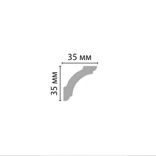 Плинтус потолочный гладкий Decomaster 96250 35х35х2400мм