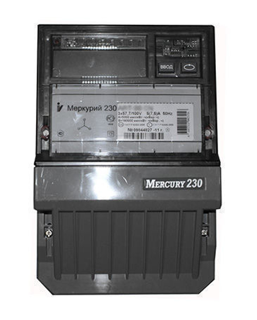 Счетчик электроэнергии Меркурий-230 АRТ-01 CN 5(60)А 3*230/400В мн.т. кл.т. 1.0/2.0
