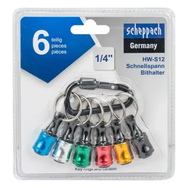 Битодержатели, набор 6пр., 1/4'' Scheppach Sch-HW-S12
