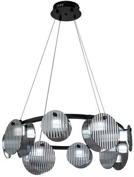 Люстра подвесная LED 40W 3000К-6000К 4008/02/08P чёрный/дымчатый Relux Stilfort