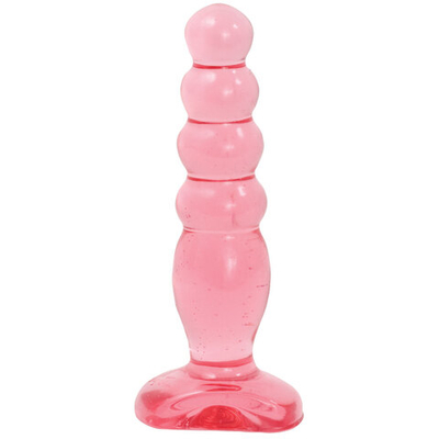 Розовая анальная пробка Crystal Jellies 5 Anal Delight - 14 см. (Цвет: розовый)