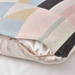Чехол на подушку IKEA LYKTBARARE (ЛЮКТБЭРАРЕ), Светло-бежевый с рисунком, 50x50 см