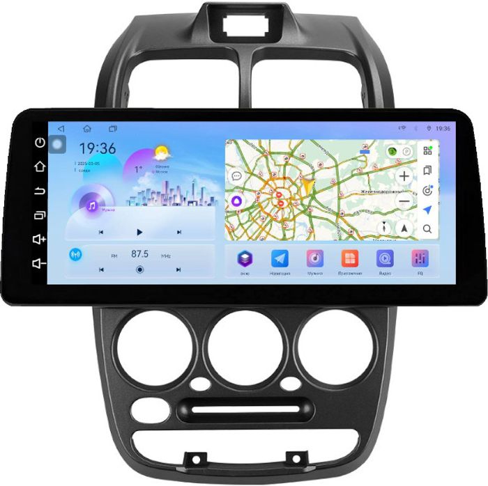 Магнитола для Hyundai Accent 2000-2011 (рамка 1 кнопка) - FarCar монитор 12.3" 2K QLED на Android 14, Быстрая, CarPlay, 4G SIM-слот
