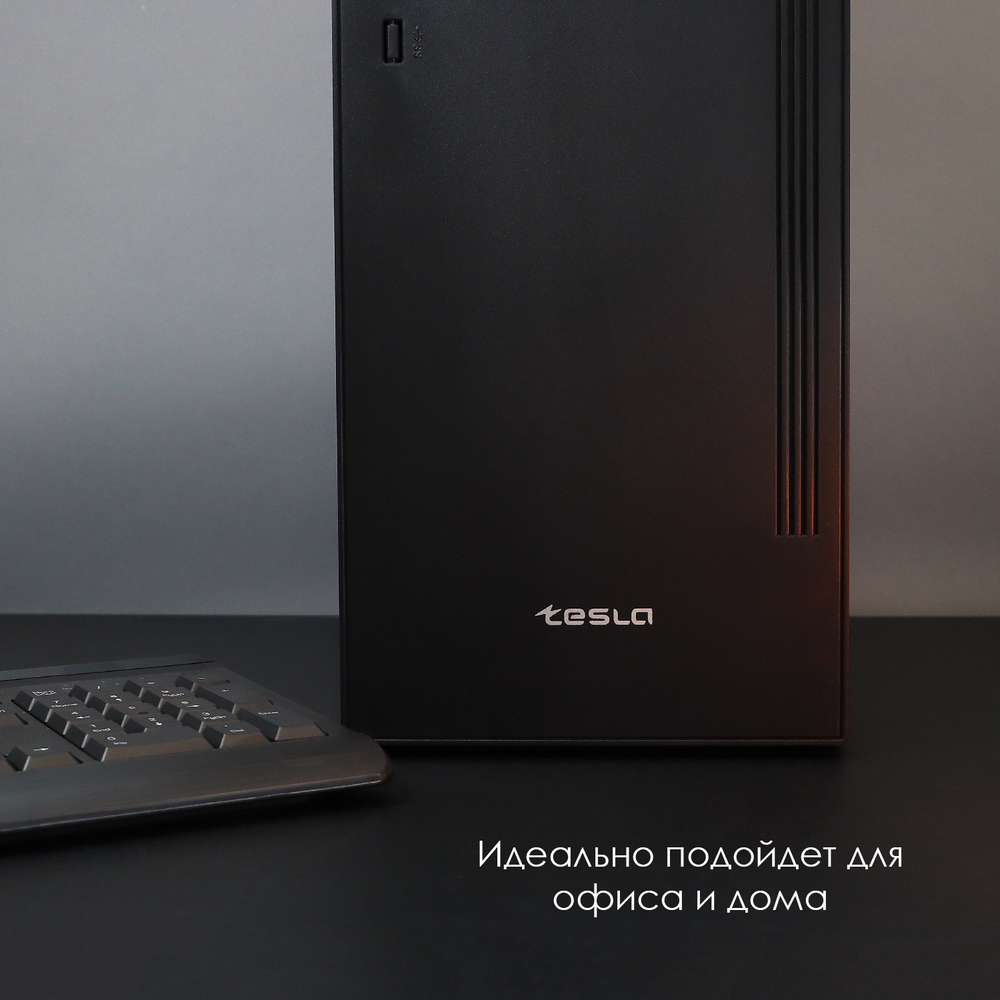 Корпус ТЕСЛА (TESLA) 3203BM, Без БП, ATX, чёрный, 2xUSB2 (TSL-3203-BM)