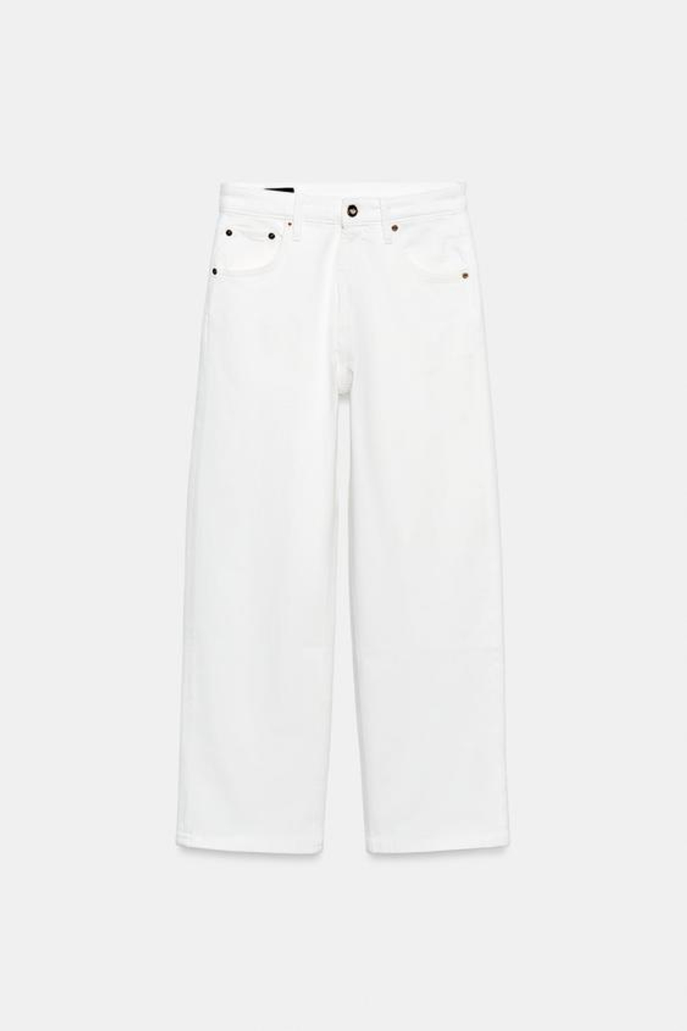 ZARA ДЖИНСЫ Z1975 STRAIGHT С ВЫСОКОЙ ПОСАДКОЙ, БЕЛЫЙ