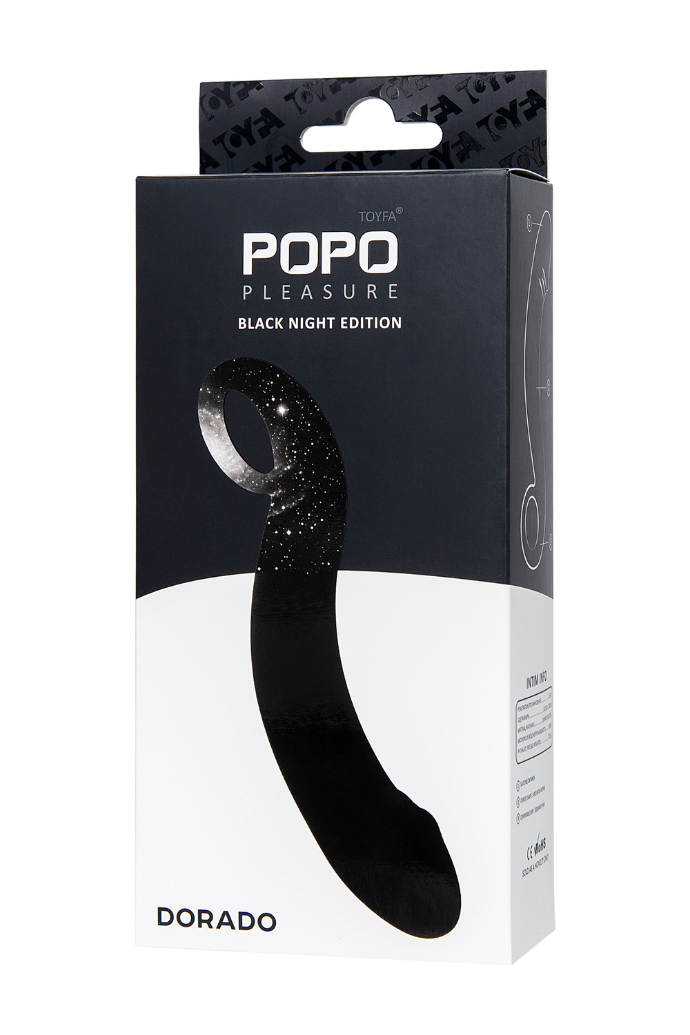 Анальный стимулятор Popo Pleasure Dorado черный 18 см