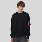 Свитшот Alpha Industries Utility Pocket Crewneck Relaxed Fit Black (Черный)