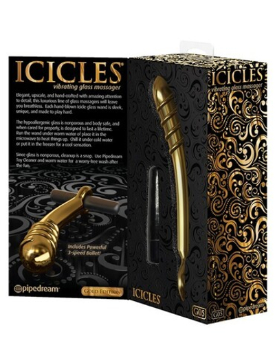 Вибромассажер ICICLES Gold Edition G spot G05 золотой (Цвет: золотой)