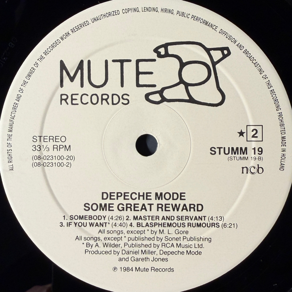 Depeche Mode - Some Great Reward (Скандинавия 1984г.)