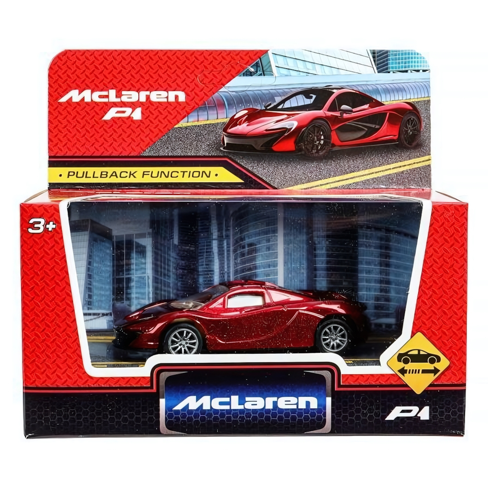 Модель мет. "Mclaren p1" 9,5см, своб. ход, коробка 2304C0595-R (Технопарк)