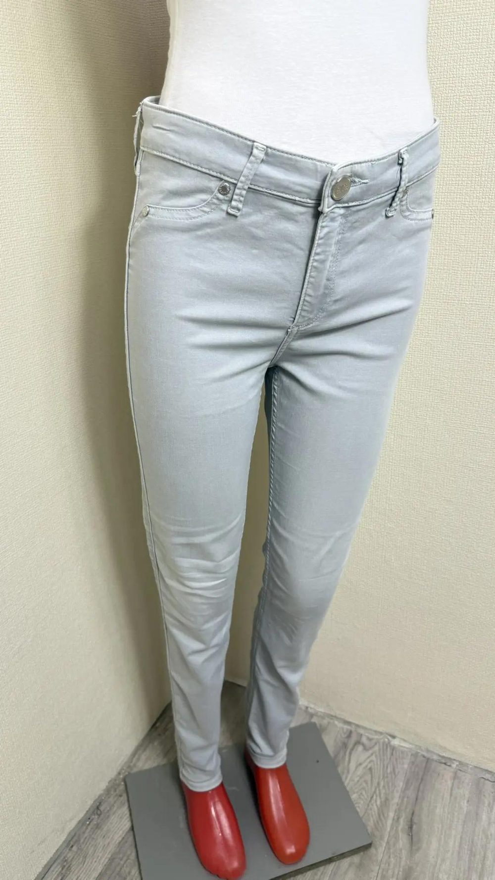 Женские джинсы River Island, светло-серые, размер 42-44