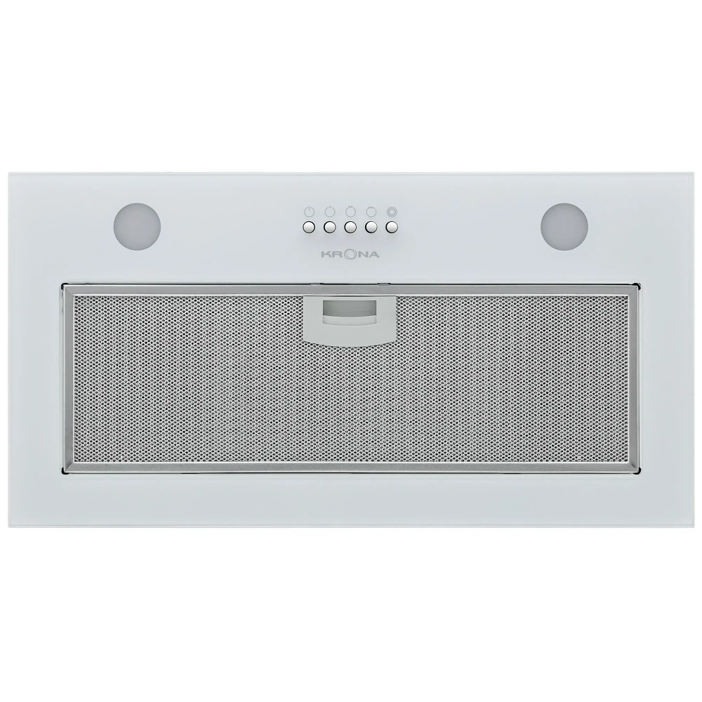 Встраиваемая вытяжка Krona LUISA 600 GLASS WHITE PB