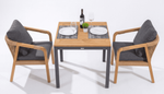 Стол обеденный Ideal Patio ТЕЛЛА алюминий, тик 80x80 см (4 ножки)