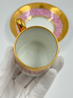 Кофейная пара розовая Legle, Limoges